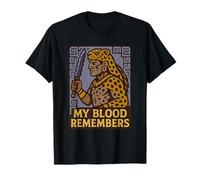 My Blood Remembers Jaguar Warrior Aztec Ancestral Power T-Shirt