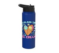 My Blood Type Ice Cream Gelato Dessert Popsicle Stainless Steel Insulated Water Bottle