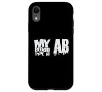 My Blood Type is AB Rhesus Factor Blood Group Case for iPhone XR