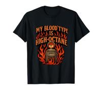 My Blood Type Is High-Octane Motorcycle Graphic T-Shirt