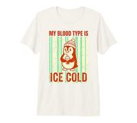My Blood Type is Ice Cold Penguin Pun Premium T-Shirt