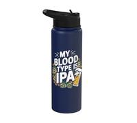 My Blood Type is IPA Plus Hops Ale Stainless Steel Insulated Water Bottle