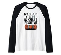 My Blood Type is Knot Positive, Rock Climbing Raglan Baseball Tee