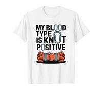 My Blood Type is Knot Positive, Rock Climbing T-Shirt