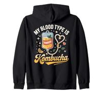 My Blood Type Is Kombucha Zip Hoodie