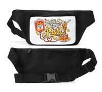 My Blood Type is Passion for Pasta Unisex Waist Bag Black