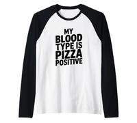 My Blood Type is Pizza Positive, Italien Food Lover Raglan Baseball Tee