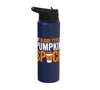 My Blood Type is Pumpkin Spice Autumn Season Stainless Steel Insulated Water Bottle