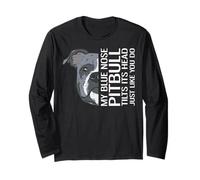 My Blue Nose Pitbull Tilts It's Head Just Like You Do Long Sleeve T-Shirt