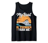 My Boat is Younger Than Me Motor Boating Motor Boat Captain Tank Top