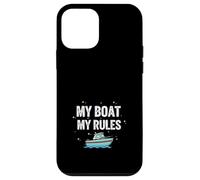 My Boat My Rules Funny Captain Boating Humor Case for iPhone 12 mini