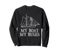 My Boat My Rules Funny Pirate Ship Boat Captain Sailing Sweatshirt