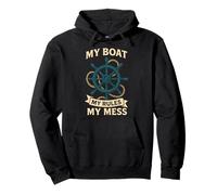 My Boat My Rules My Mess Nautical Captain Sailing Vintage Pullover Hoodie