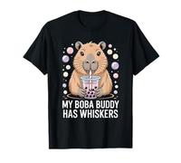 My Boba Buddy Has Whiskers Cute Capybara Bubble Tea Lover T-Shirt