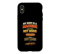 My Body Is a Machine That Turns Hot Dogs Into Hot Logs Case for iPhone X/XS