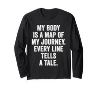 My Body is a Map of My Journey Inspirational Body Positive Long Sleeve T-Shirt