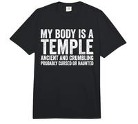 My Body is A Temple Ancient Crumbling Haunted Unfit Sarcasm Comfort Colors Adult Heavyweight T-Shirt
