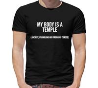 My Body is A Temple Funny - Mens T-Shirt - Black - XXL