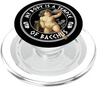 My Body Is A Temple Of Bacchus - God of wine PopSockets PopGrip for MagSafe
