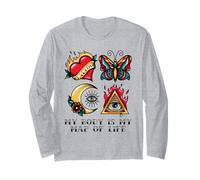 My Body is My Map of Life (Tattoo Graphic) Long Sleeve T-Shirt