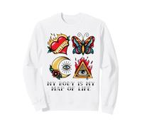 My Body Is My Map Of Life (Tattoo Graphic) Sweatshirt