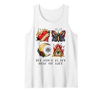 My Body is My Map of Life (Tattoo Graphic) Tank Top