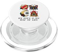 My Body Is My Map Of Life (Tattoo Statement) PopSockets PopGrip for MagSafe