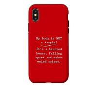 My Body Is Not A Temple It’s A Haunted House Weird Noises Case for iPhone X/XS
