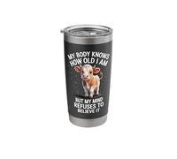 My Body Knows How Old I Am But My Mind Refuses to Believe It Stainless Steel Insulated Tumbler
