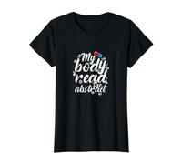 My Body Read Abstract Placebo Research Saying Value Graphic T-Shirt, Women, Black, S