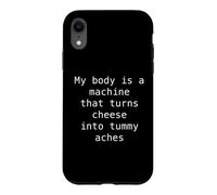 My Body Turns Cheese Into Tummy Aches Funny Lactose Quote Case for iPhone XR