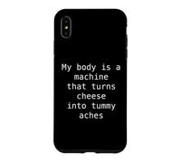 My Body Turns Cheese Into Tummy Aches Funny Lactose Quote Case for iPhone XS Max