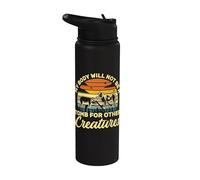 My Body Will not be a Tomb for Other Creatures Funny Vegan Stainless Steel Insulated Water Bottle