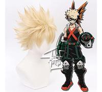 My Boku no Hero Academia Bakugou Katsuki Bakugo Short Blonde Wig Cosplay Costume Heat Resistant Synthetic Hair Perucas