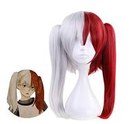 My Boku No Hero Academia Todoroki Shoto Wig Women Bunches Heat Resistant Synthetic Hair Wigs for Cosplay Costume + Free Wig Cap