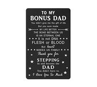 My Bonus Dad Christmas Cards, Step Dad Birthday Card Gifts from Daughter Son, Thank You Gifts for Stepfather, Adopted, Foster, Fathers Day Presents