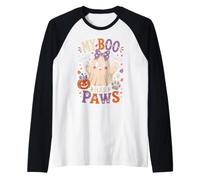 My Boo Has Paws Cute Ghost Dog Lover Halloween Dogs Gifts Raglan Baseball Tee