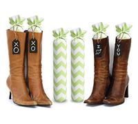 My Boot Trees Boot Shaper Stands chevron 15 Inches tall Lime Green Chevron