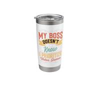 My Boss Doesn't Know I Prioritize Video Games Stainless Steel Insulated Tumbler