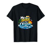 My Boss is The Ocean Permanent Vacation Party Design T-Shirt