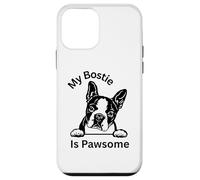 My Bostie Is Pawsome Cute Boston Terrier Dog Owner Lovers Case for iPhone 12 mini