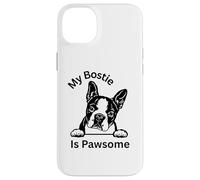 My Bostie Is Pawsome Cute Boston Terrier Dog Owner Lovers Case for iPhone 14 Plus
