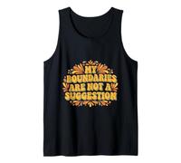 My Boundaries are Not A Suggestion Retro Mental Health Gift Tank Top