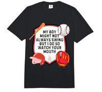 My Boy Might Not Always Swing But I Do So Watch Your Mouth Comfort Colors Adult Heavyweight T-Shirt