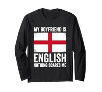 My Boyfriend is English Nothing Scares Me England Long Sleeve T-Shirt