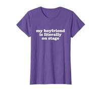 my boyfriend is literally on stage shirt y2k aesthetic T-Shirt