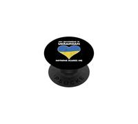 My Boyfriend Is Ukrainian Nothing Scares Me - Ukraine Heart PopSockets Adhesive PopGrip