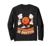 My Bracket is Busted Retro Hoops Mascot Funny Long Sleeve T-Shirt