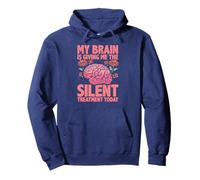 My Brain Gave Up Today Funny Mental Fog Quote Pullover Hoodie