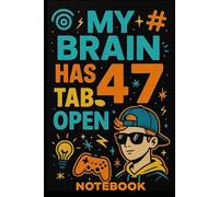 My Brain Has 47 Tabs Open Notebook: 96-Page Lined Journal for Writing, School Notes & Creative Ideas: Funny Colorful Lined Notebook for Students, ... for Journaling, Planning and Everyday Writing